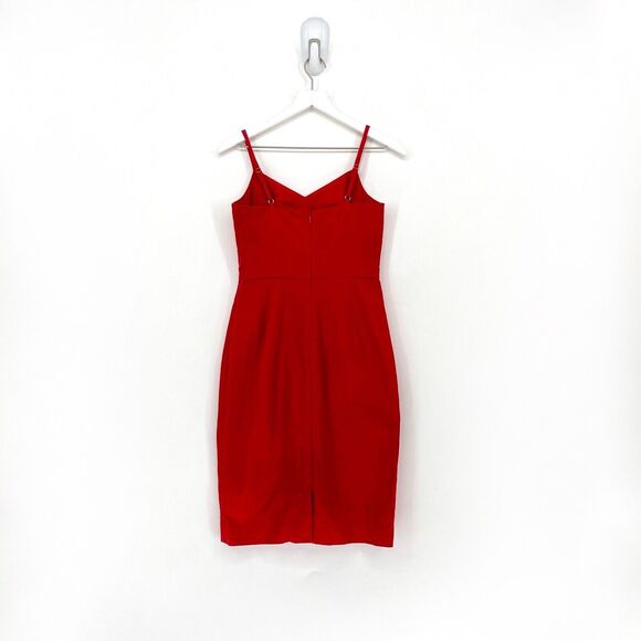 BANANA REPUBLIC Women 4 Dress Red Stretch Cami Sheath Cocktail Sleeveless NEW - Picture 7 of 8